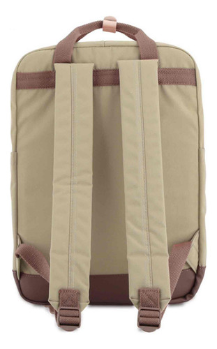 Mochila Okta 1085 Division Notebook Bolsillo De Atajo. Color Verde Oliva Y Marron