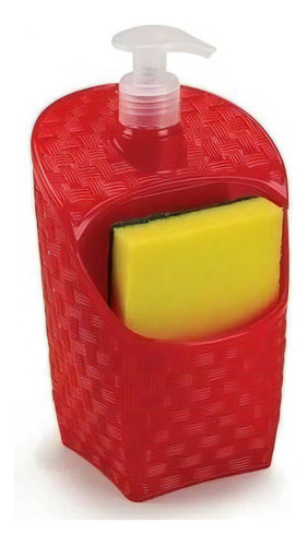 Dispenser Detergente Porta Sabonete Líquido/esponja Vermelho