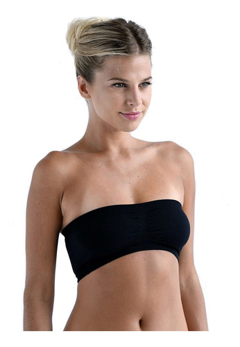 Corpiño Bandeau Sin Costura  Bando Dama Mujer Top