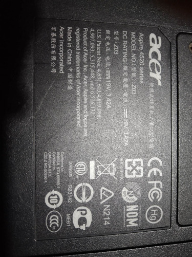 Notebook Acer Aspire 4520-3138-z03 Desarme (Usado)