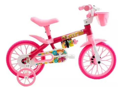 Bicicleta Aro 12 Cairu Flower Lilly Rosa - Nathor