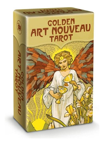 TAROT GOLDEN ART NOUVEAU MINI ( MANUAL + CARTAS ), de GIULIA MASSAGLIA. Editorial LO SCARABEO, edición 1