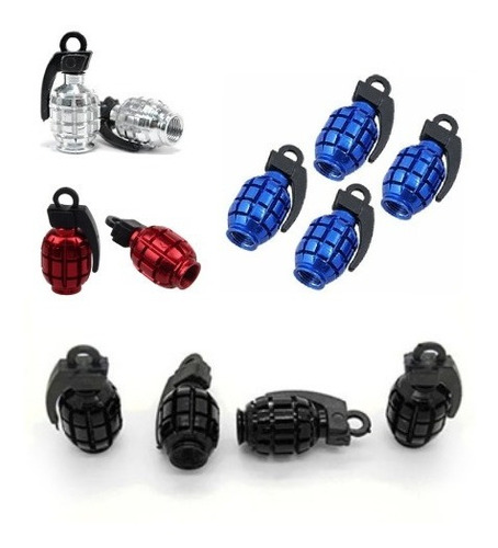 Imagen 2 de 6 de Tapa Gusanillo Decorativo Carro Moto Válvula Metal Universal