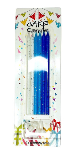 Velas De Cumpleaños Mágicas Slim Gliter Mayoreo 24 Pzas