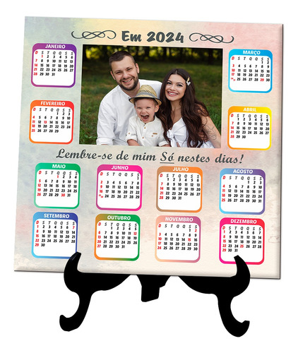 Azulejo Personalizado Calendário - Decoração - Com Foto