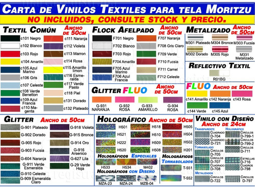 Imagen 5 de 8 de Vinilo Termotransferible Flock Textil Tipo Gamuzado Moritzu
