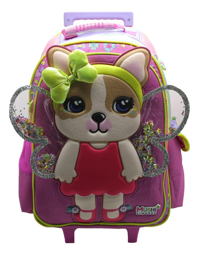 Mochila Simones Con Carro Unicornio Mushi 18 Pulgadas 