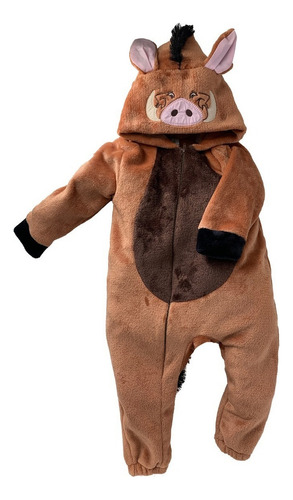 Mameluco Disney Pumba Con Gorro Bordado