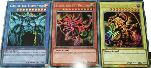 Dioses Egipcios Slifer Obelisk Ra Yugi-oh! Originales 