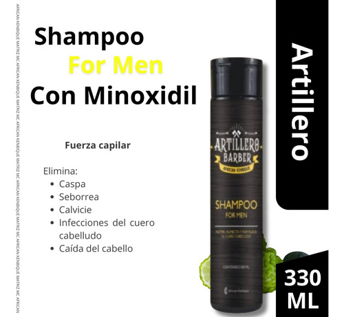 Shampoo Artillero + Minoxidil Afk