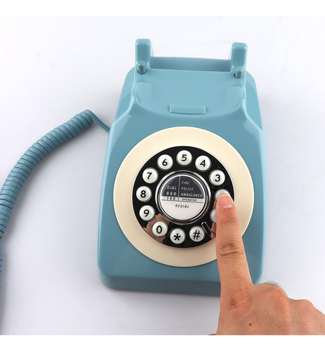 Teléfono Retro De Sixdefly, Teléfono De Teléfono Fijo Clásic