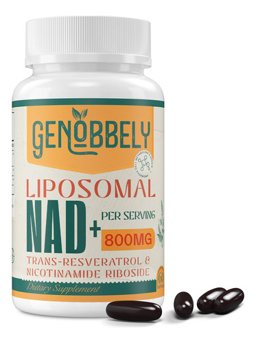 Genobbely Suplemento Liposomal De Nad+ De 800 Mg Con Ribosid