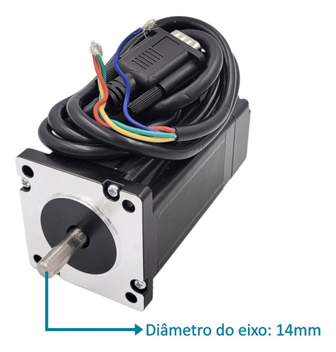 Kit Motor Passo 120kgf.cm Com Encoder E Com Freio + Drive