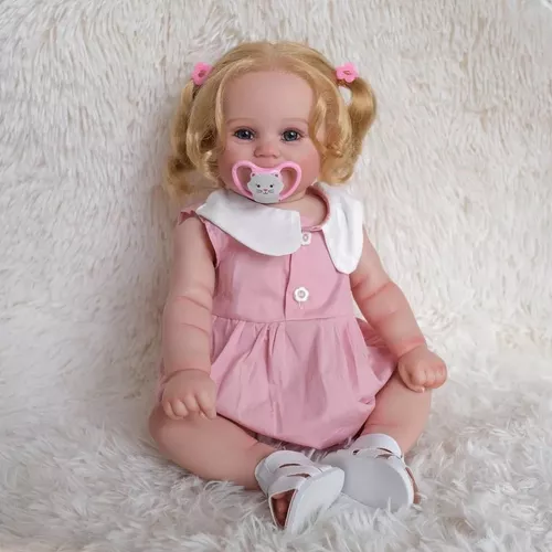 Boneca Bebê Reborn Malkitoys Prematura Silicone Alice 25cm - Malki toys