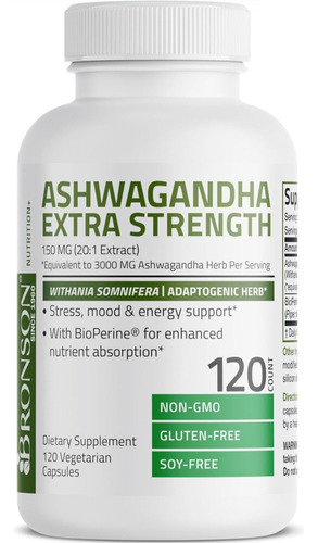 Ashwagandha 3000 Mg De 120 Cápsulas 