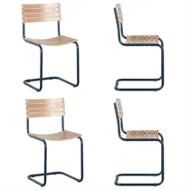 Comprar Silla Sommer Breuer Multilaminada Estructura De Caño X4 Unid Estructura de la silla Negro Asiento Marrón claro