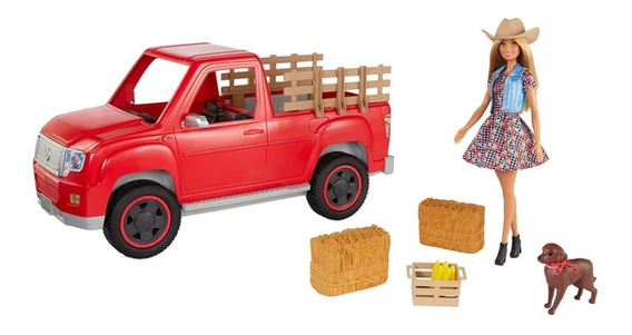 Mattel gff52 Diversión Barbie en la granja pick up auto/Truck con muñeca nuevo 