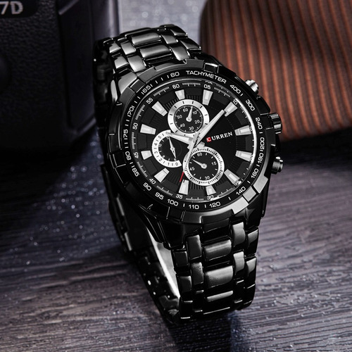 Reloj De Metal De Lujo Curren Para Hombre Cronógrafo 8023