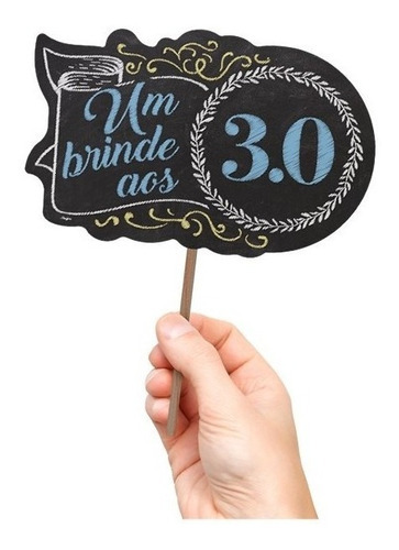 Plaquinhas Divertidas 30 Anos - 7 Unidades
