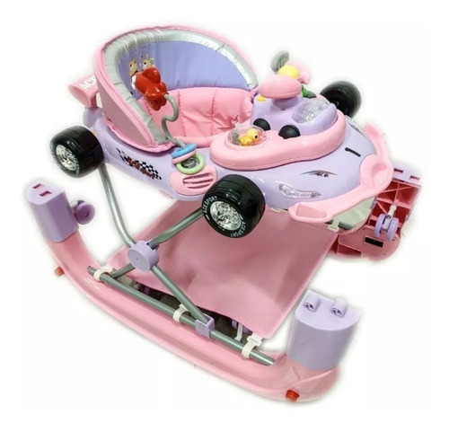 Andadera Bebe De Lujo Mecedora Tablero Musical Racing Tek202 Color Rosa