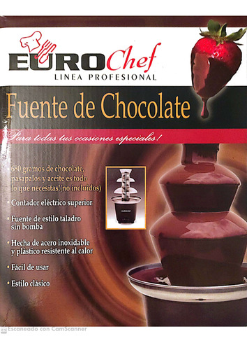 Fuente De Chocolate Nueva Marca Eurochef Linea Profesional