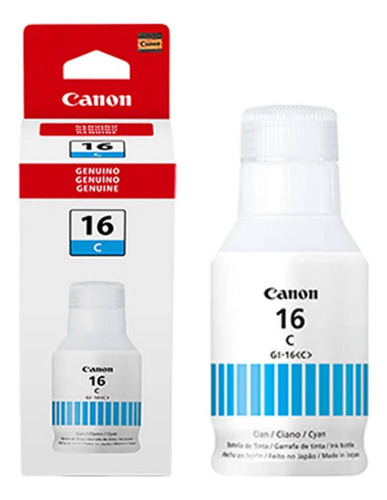 Botella Tinta Canon Gi-16c Cian Para Maxifi Gx6010 Gx7010