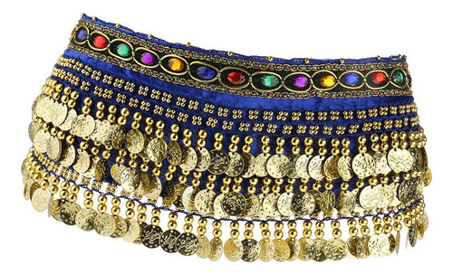 Ladies Belly Dance Wrap Cinturón De Borla Forma De Monedas .