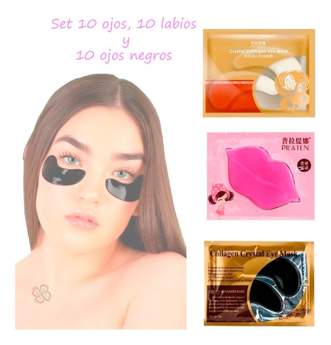 Imagen 1 de 10 de Set 30pz Parches Pilaten Colágeno Para Ojos Labios Full