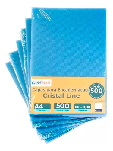 Capa Para Encadernação A4 Cristal  Line 500un