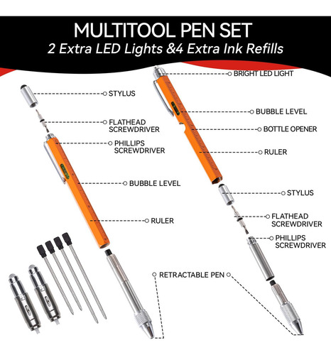 Y Caneta Multiferramenta Symntem 11 Em 1 Com Luz Led Para