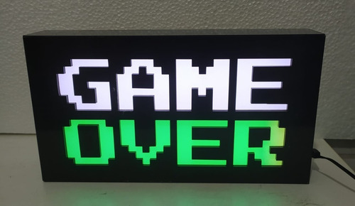 Luminária Game Over Troca De Cor Automaticamente