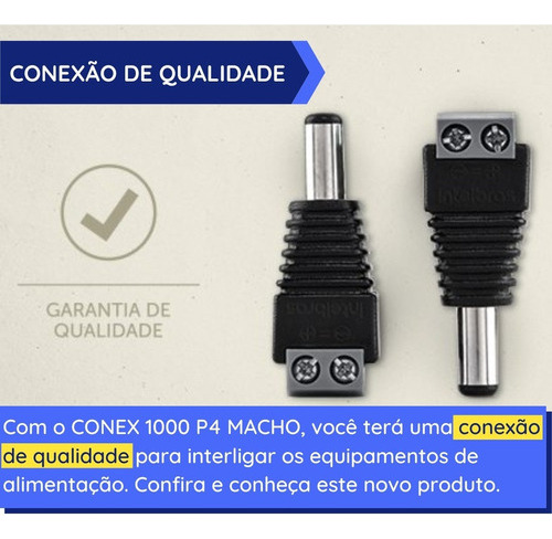 Conector P/ Câmera Sist. Seg. Conex 1000 P4 Macho 10 Un