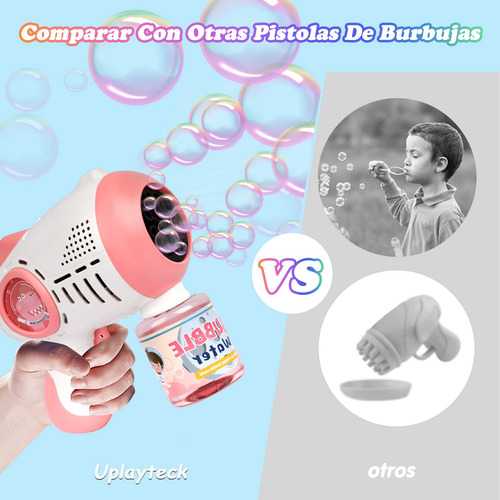 Máquina De Burbujas, Pistola De Burbujas Con Luces Led
