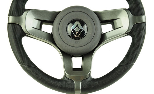 Imagem 2 de 5 de Volante Esportivo Mustang Renault Clio Logan Sandero Grafite
