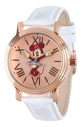 Disney Minnie Mouse - Reloj Analógico De Cuarzo Para Adult.