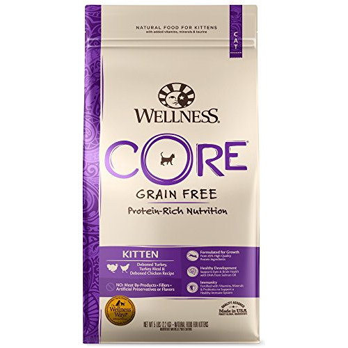 Comida Para Gatos Cachorros Sin Granos, Wellness Core, 5 Lb.