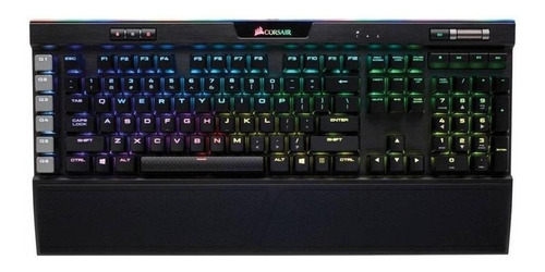 Teclado gamer Corsair K95 QWERTY Cherry MX RGB Brown español España color negro con luz RGB