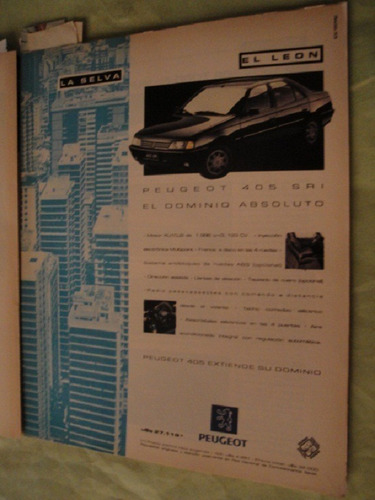 Publicidad Peugeot 405 Sri Año 1994