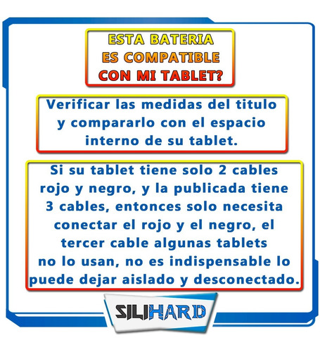 Imagen 2 de 6 de Acumulador Compatible Con Tablet 7 Exo Pcbox Admiral 2cables