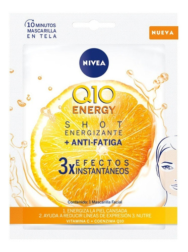 Nivea Q10 Energy Mascarilla En Tela