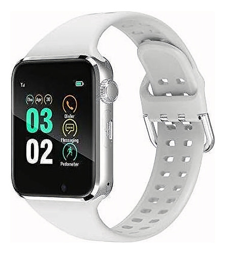 Reloj Inteligente Compatible Con Ios Bluetooth Táctil Blanco