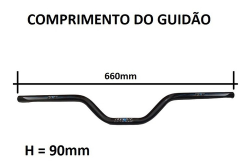 Imagem 3 de 4 de Guidão Bike Cruiser Dh Longo 22.2x660mm Pintado Vermelho