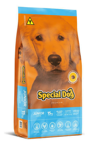Ração Special Dog Junior Sabor Carne Saco 15kg  2 Unid