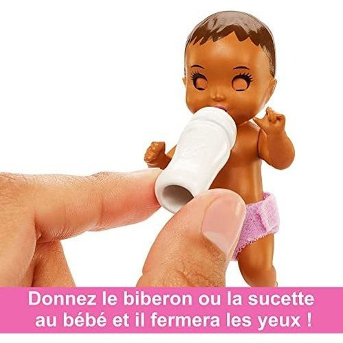 Muñeca Barbie Y Accesorios, Set De Juego Para Cuna Con Patró