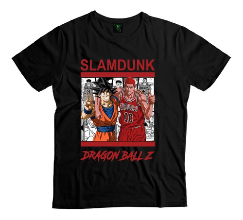 Polera Slam Dunk Y Dragon Ball Z Goku Hanamichi Niño Niña