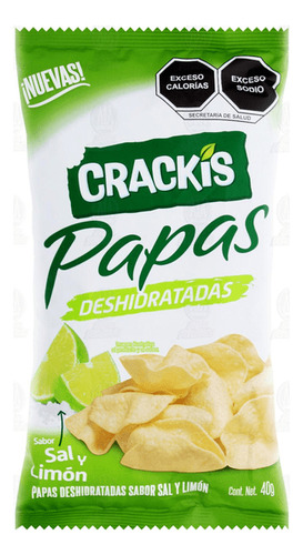 Crackis Botana Papas Sabor Sal Y Limón