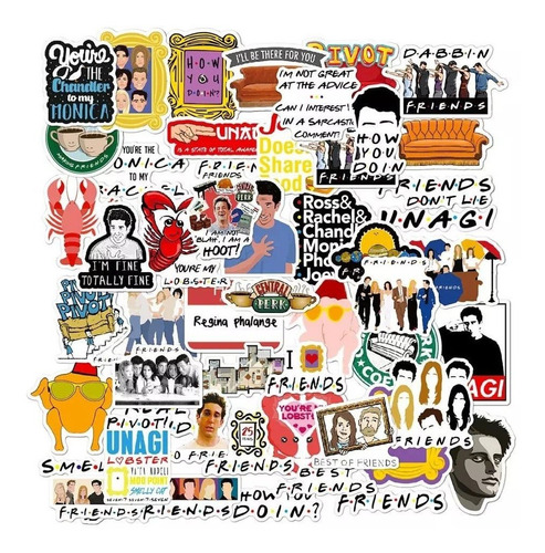 Set Stickers Serie Friends - Decorativo Stickers Skateboard