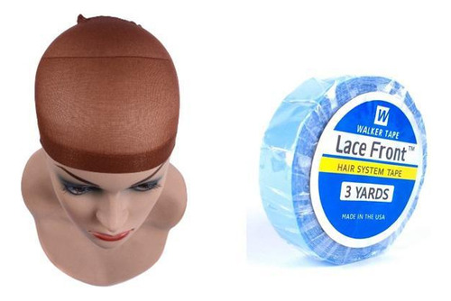 Kit Touca Wig Cap + Fita Azul Walker Tape - 2 Unidades