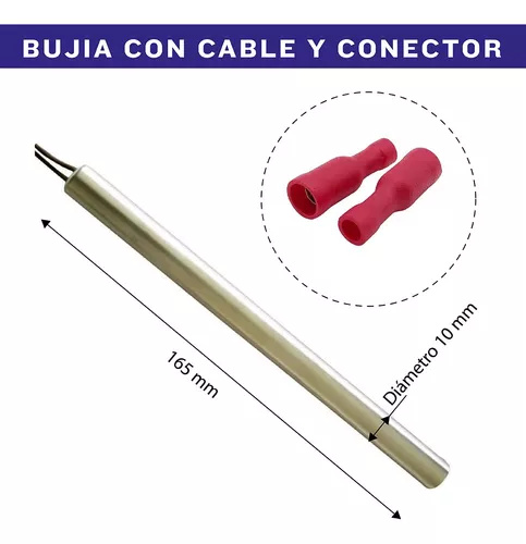 Bujía Resistencia Encendido Estufa Pellet Metal Ss304