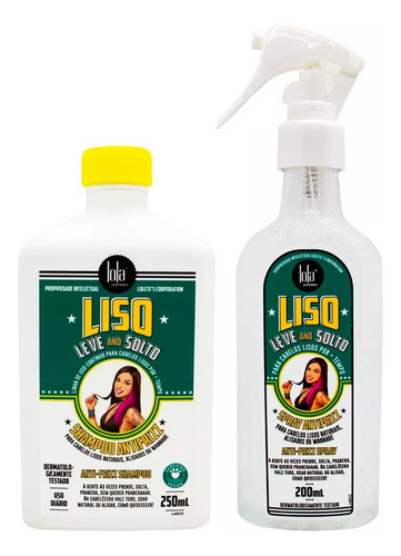 Lola Liso Leve E Solto Kit Shampoo + Spray Antifrizz Alisado